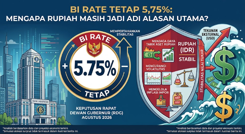 BI Rate Tetap 5,75%: Mengapa Rupiah Masih Jadi Alasan Utama?
