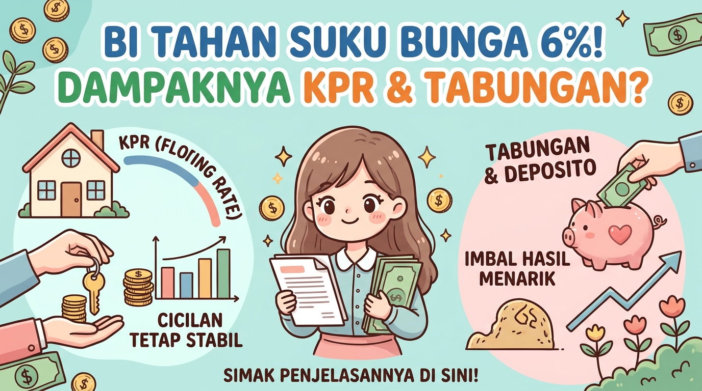 Suku Bunga BI Ditahan di 6%: Apa Dampak Langsungnya ke Cicilan KPR dan Tabungan Anda?